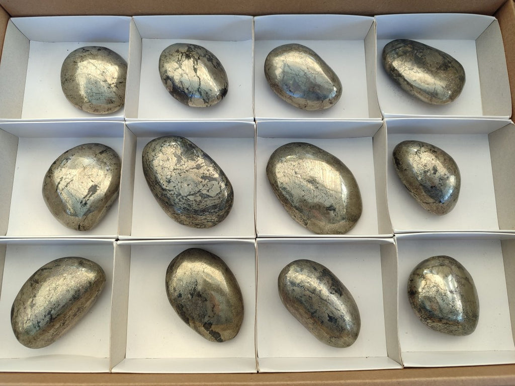 Polished Basalt Pharaoh Stone Free Forms x 12 From Iron Duke Mine, Zimbabwe - Toprock Gemstones and Minerals 
