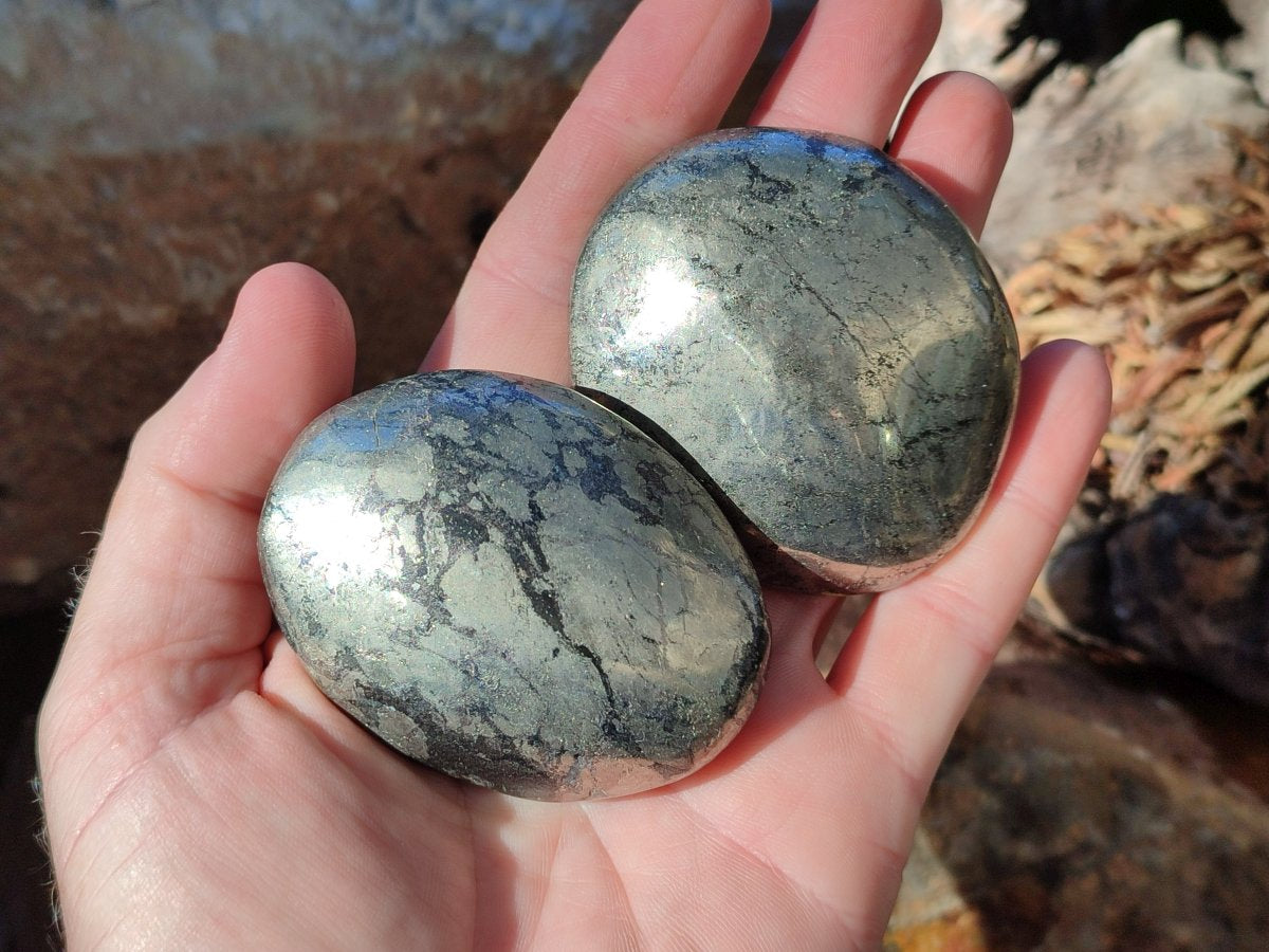 Polished Basalt Pharaoh Stone Free Forms x 12 From Iron Duke Mine, Zimbabwe - Toprock Gemstones and Minerals 