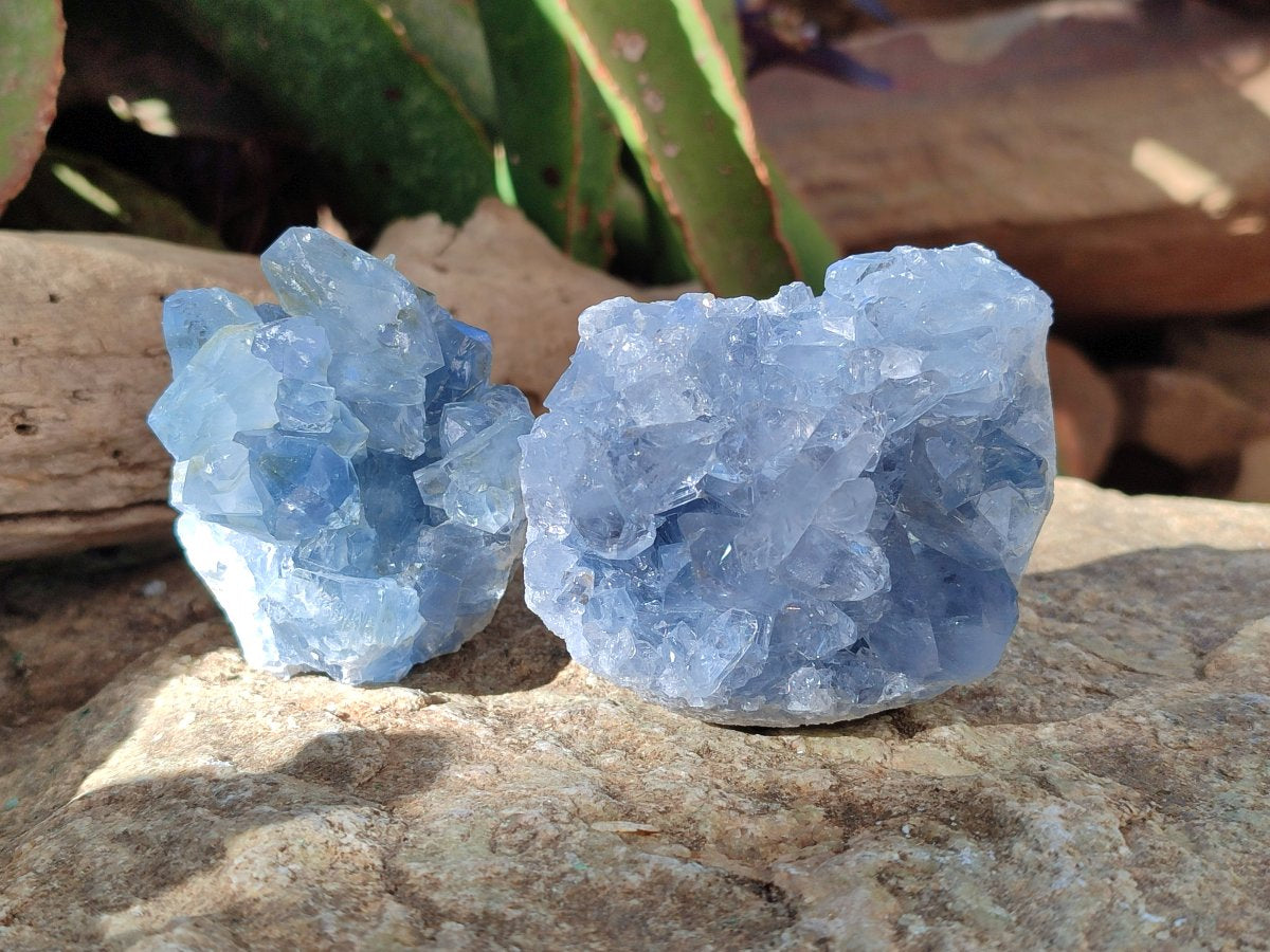 Natural Blue Celestite Specimens x 21 From Sakoany, Madagascar - Toprock Gemstones and Minerals 