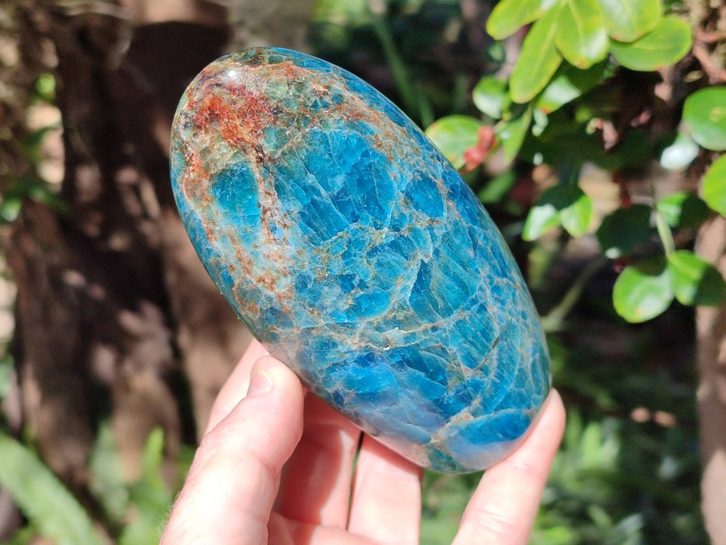 Polished Blue Apatite Standing Display Pieces x 3 From Betroka, Madagascar - Toprock Gemstones and Minerals 