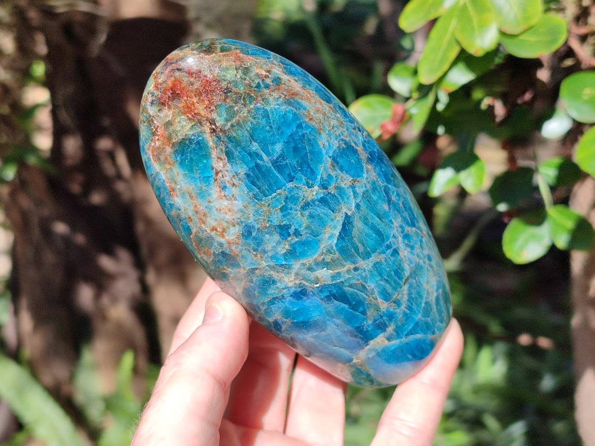 Polished Blue Apatite Standing Display Pieces x 3 From Betroka, Madagascar - Toprock Gemstones and Minerals 