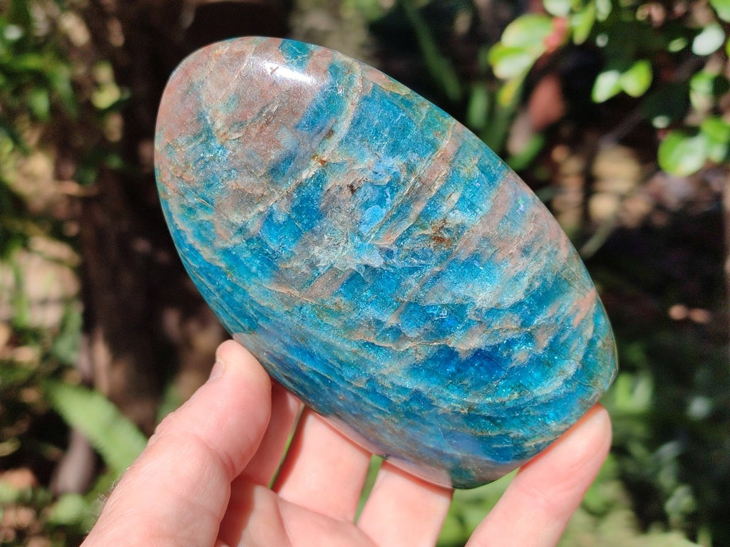 Polished Blue Apatite Standing Display Pieces x 3 From Betroka, Madagascar - Toprock Gemstones and Minerals 