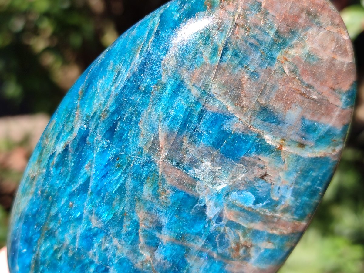 Polished Blue Apatite Standing Display Pieces x 3 From Betroka, Madagascar - Toprock Gemstones and Minerals 
