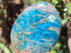 Polished Blue Apatite Standing Display Pieces x 3 From Betroka, Madagascar - Toprock Gemstones and Minerals 