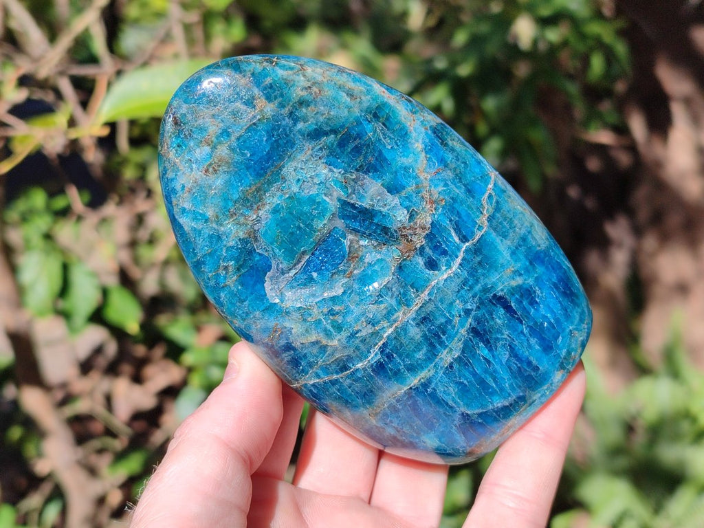 Polished Blue Apatite Standing Display Pieces x 3 From Betroka, Madagascar - Toprock Gemstones and Minerals 