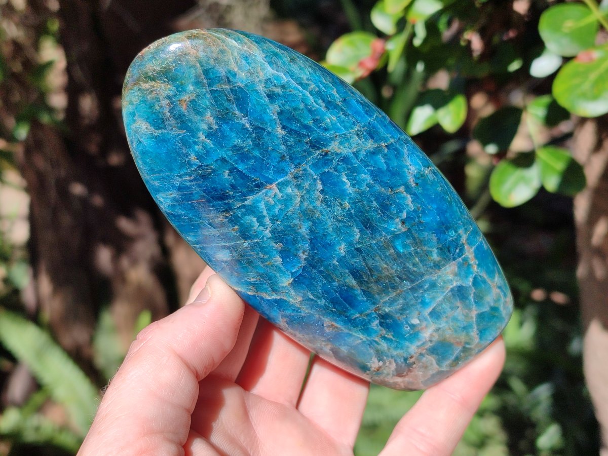 Polished Blue Apatite Standing Display Pieces x 3 From Betroka, Madagascar - Toprock Gemstones and Minerals 