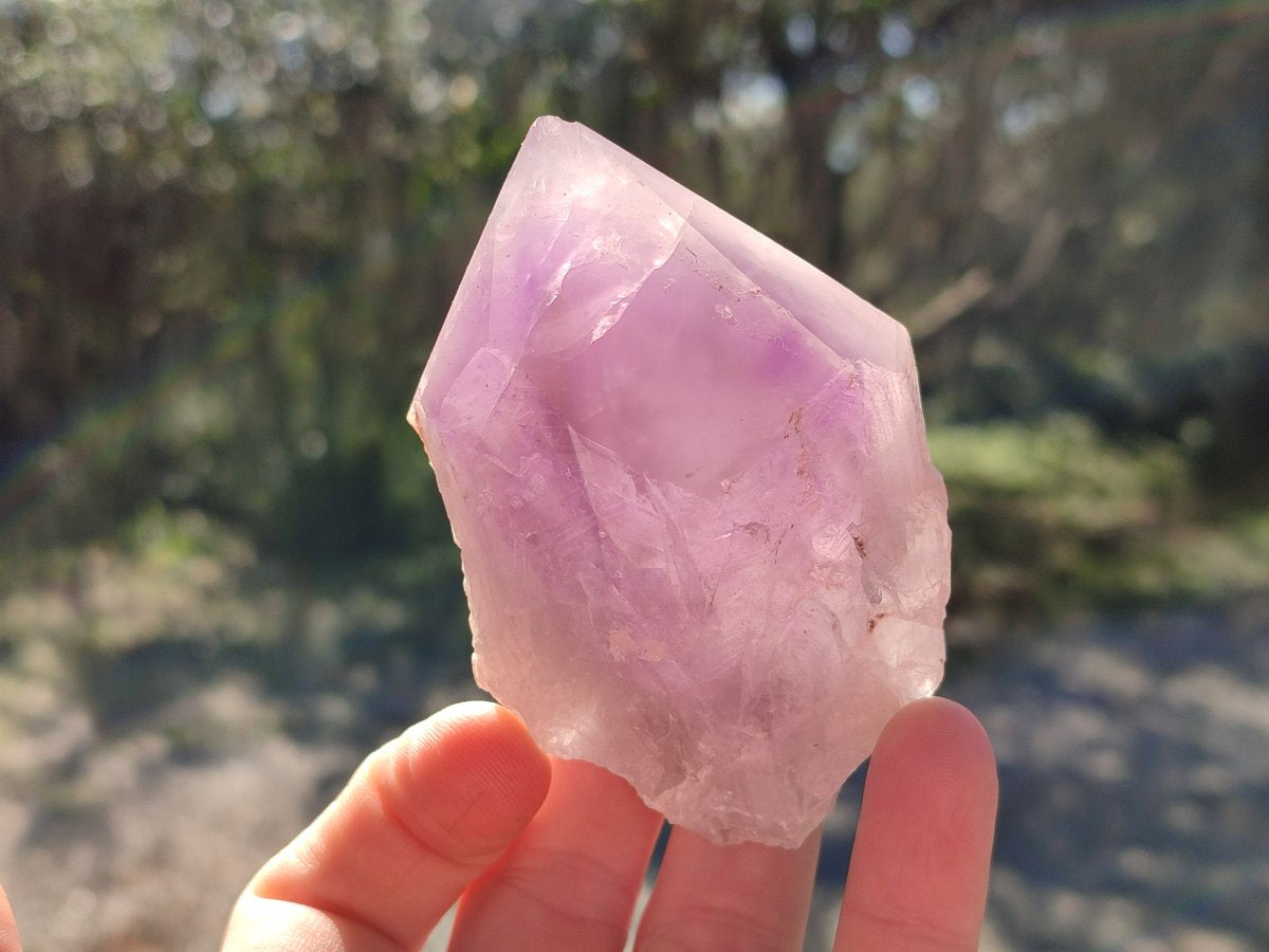 Polished Large Jacaranda Amethyst Single Crystals x 9 From Mumbwa, Zambia - Toprock Gemstones and Minerals 