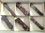 Polished Lepidolite Display Crystals x 6 From Ambatondrazaka, Madagascar - Toprock Gemstones and Minerals 