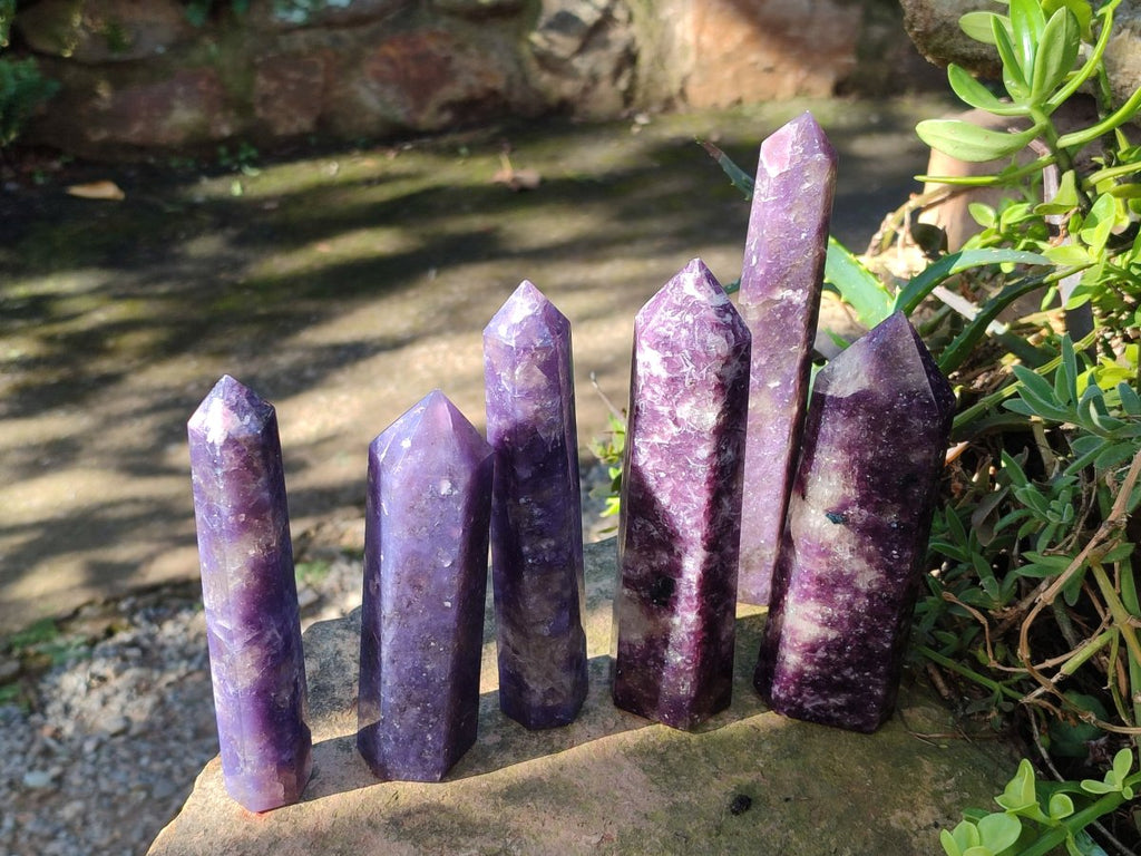 Polished Lepidolite Display Crystals x 6 From Ambatondrazaka, Madagascar - Toprock Gemstones and Minerals 