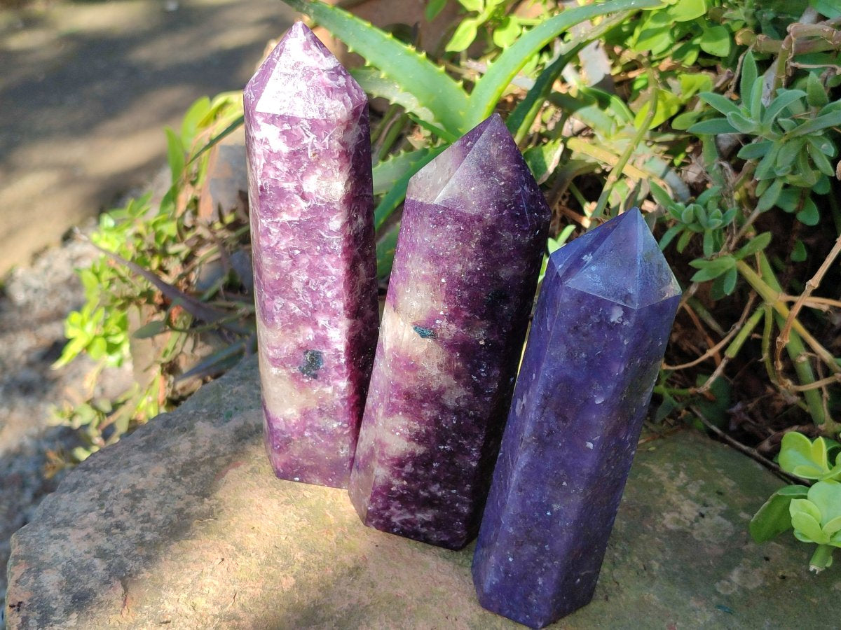 Polished Lepidolite Display Crystals x 6 From Ambatondrazaka, Madagascar - Toprock Gemstones and Minerals 