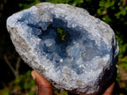 Natural Blue Celestite Geode Specimens x 2 From Sakoany, Madagascar - Toprock Gemstones and Minerals 