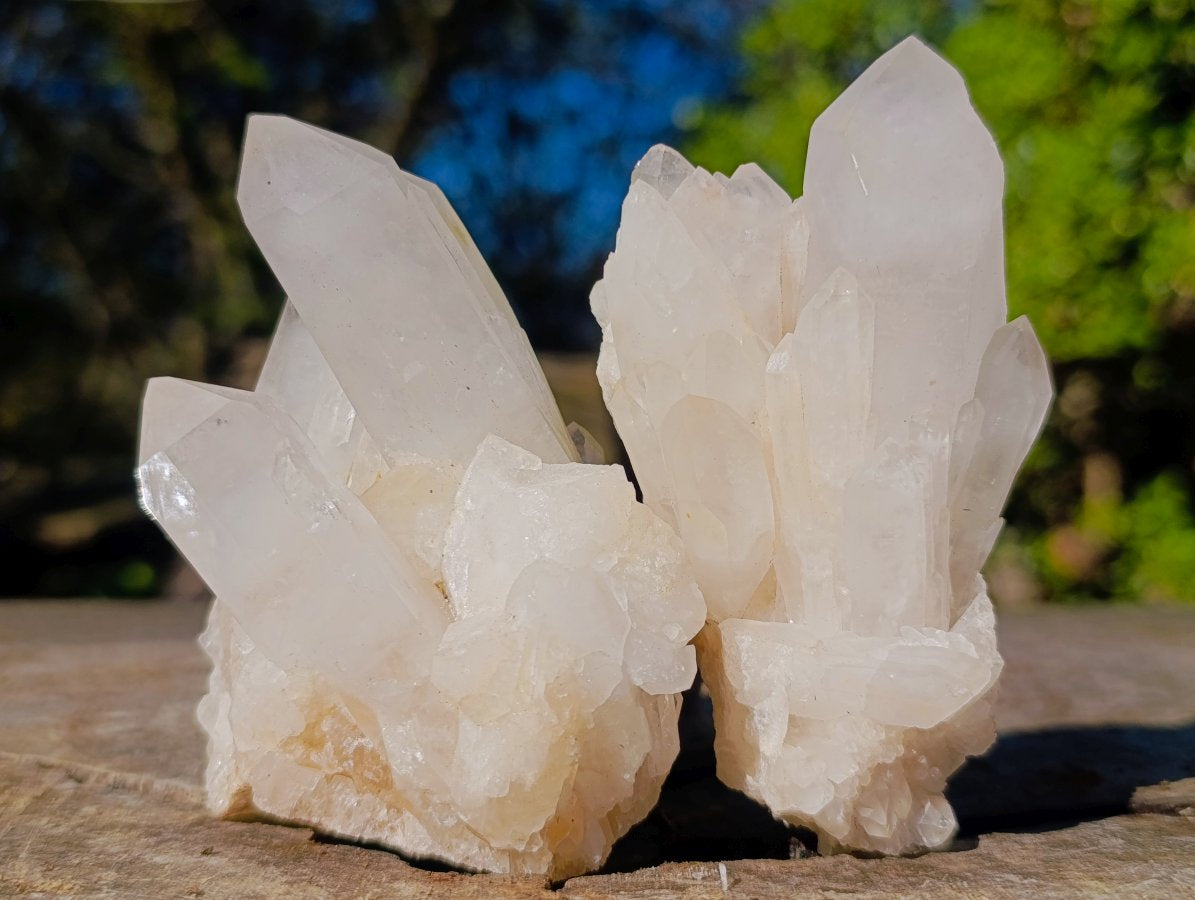 Natural Cascading Candle Quartz Clusters x 6 From Antsirabe, Madagascar - Toprock Gemstones and Minerals 