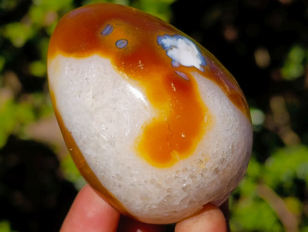 Polished Carnelian Agate Gemstone Eggs x 6 From Madagascar - Toprock Gemstones and Minerals 