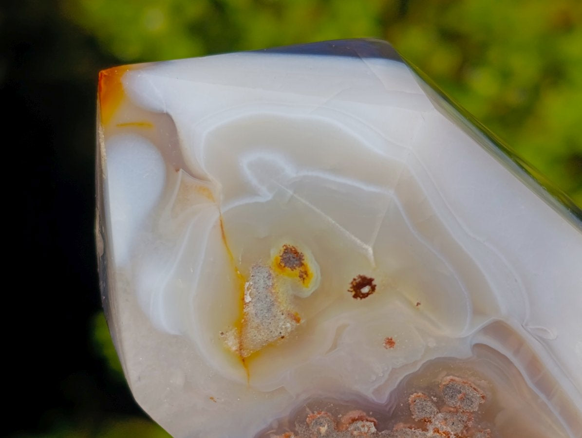 Polished Banded Agate Standing Display Pieces x 3 From Madagascar - Toprock Gemstones and Minerals 