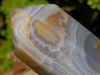 Polished Banded Agate Standing Display Pieces x 3 From Madagascar - Toprock Gemstones and Minerals 