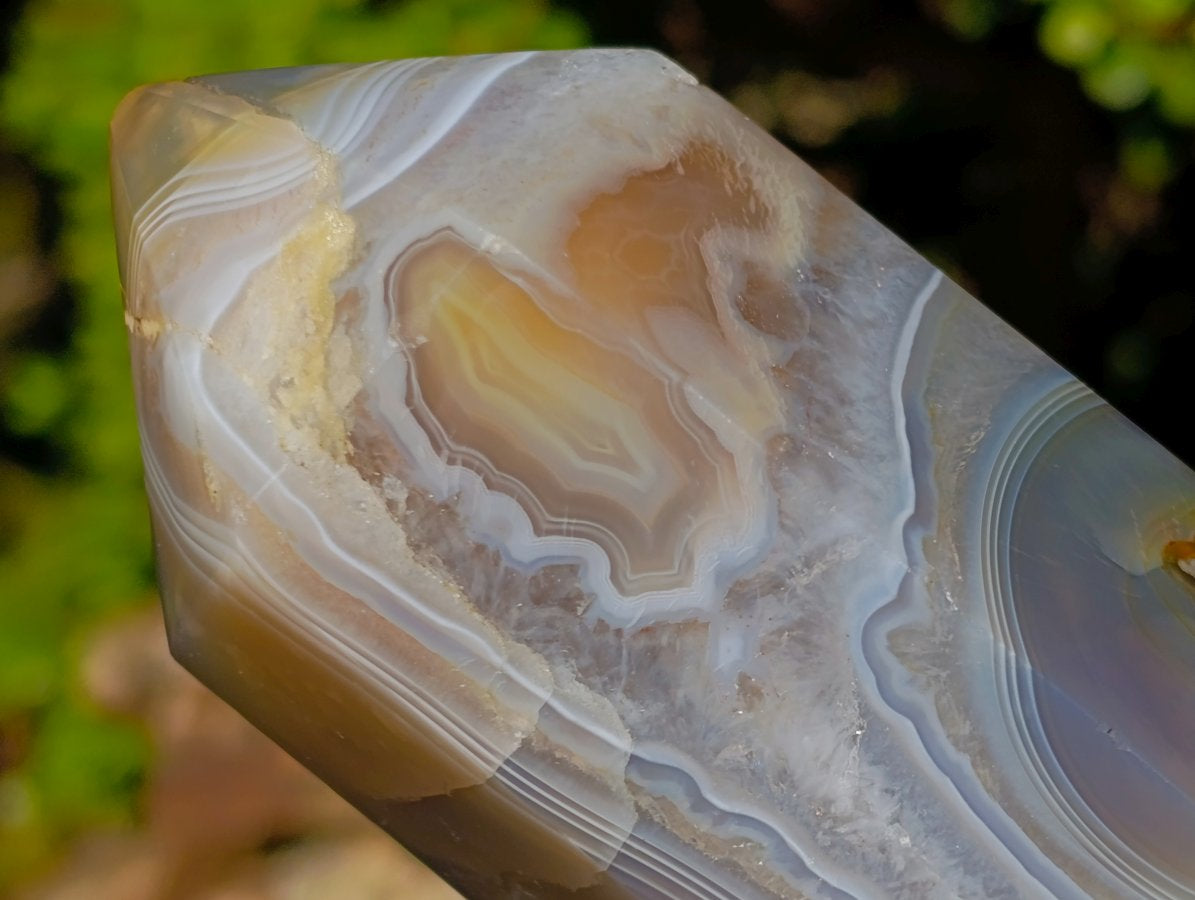 Polished Banded Agate Standing Display Pieces x 3 From Madagascar - Toprock Gemstones and Minerals 
