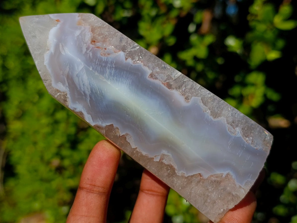 Polished Banded Agate Standing Display Pieces x 3 From Madagascar - Toprock Gemstones and Minerals 