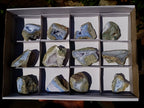 Polished On One Side Blue Lace Agate Geodes x 12 From Nsanje, Malawi - Toprock Gemstones and Minerals 