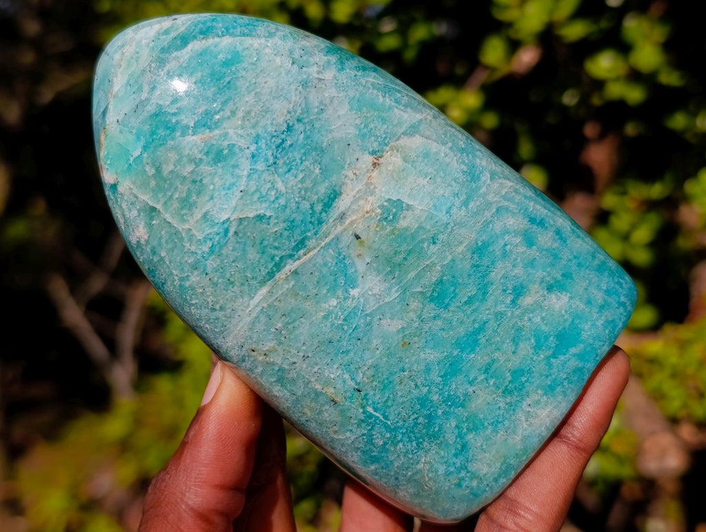 Polished Amazonite Standing Display Pieces x 4 From Madagascar - Toprock Gemstones and Minerals 