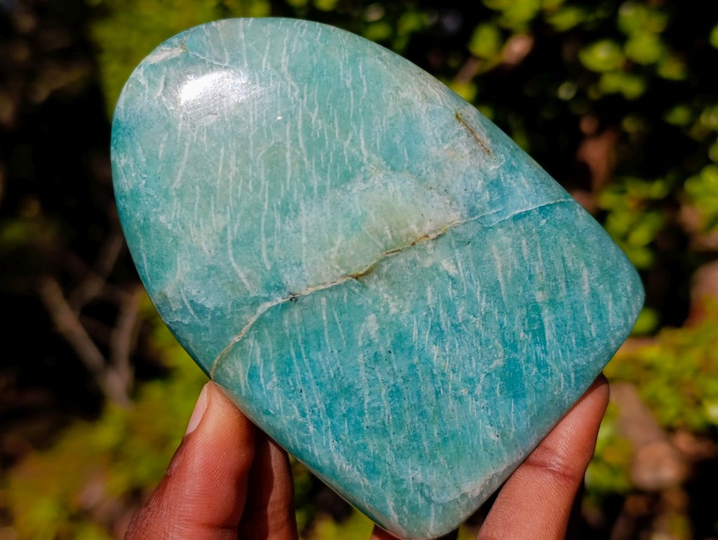Polished Amazonite Standing Display Pieces x 4 From Madagascar - Toprock Gemstones and Minerals 