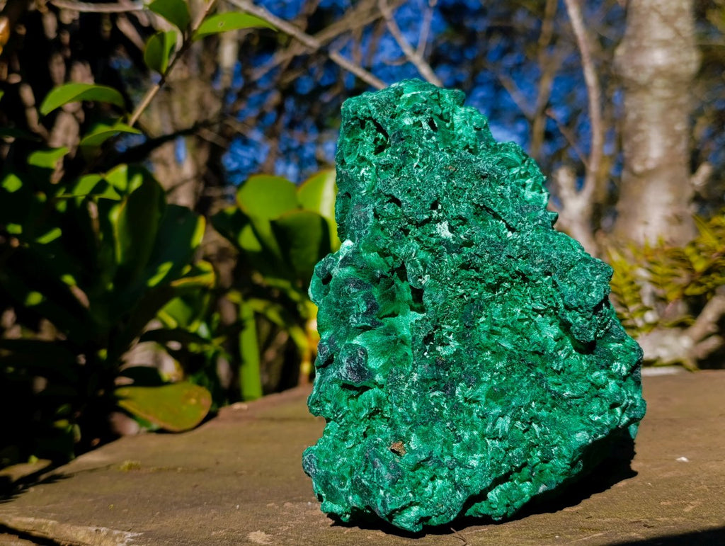 Natural Silky Malachite Specimens x 2 From Kasompe, Congo - Toprock Gemstones and Minerals 