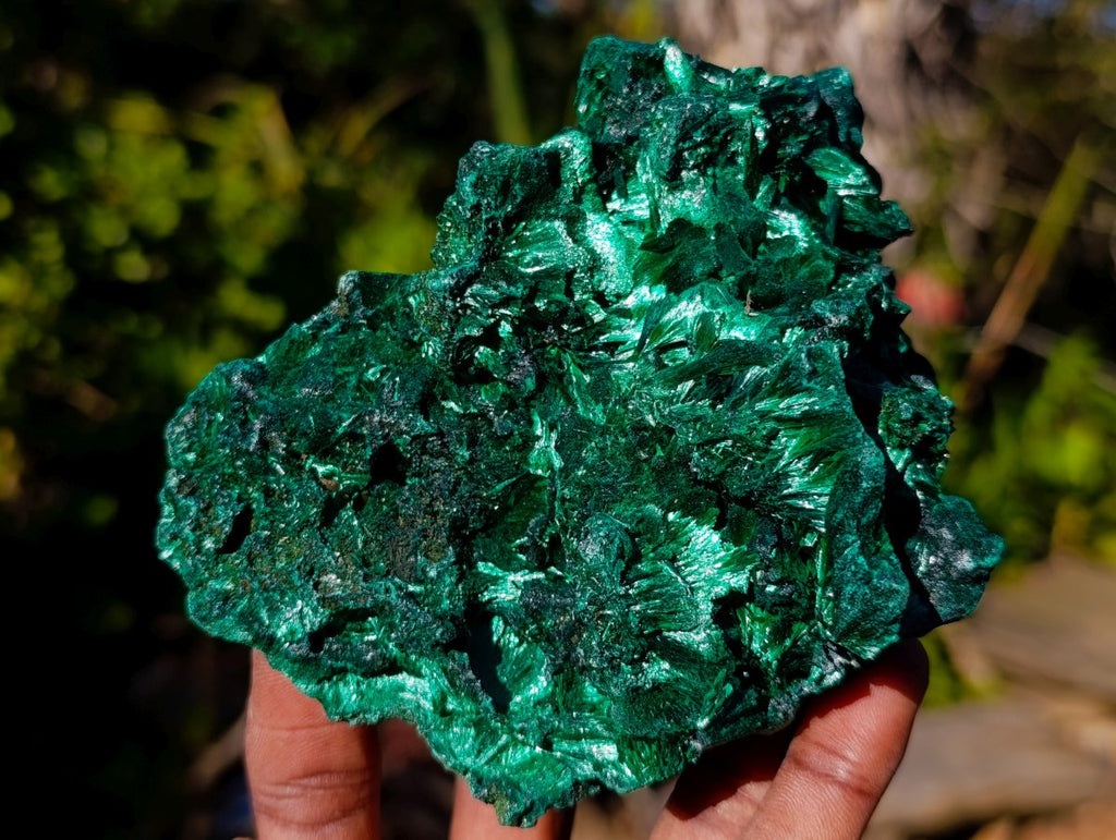 Natural Silky Malachite Specimens x 2 From Kasompe, Congo - Toprock Gemstones and Minerals 