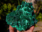 Natural Silky Malachite Specimens x 2 From Kasompe, Congo - Toprock Gemstones and Minerals 