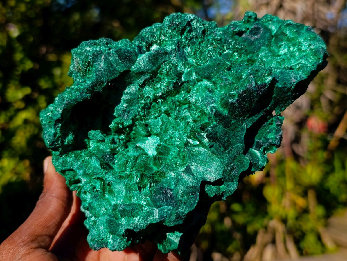 Natural Silky Malachite Specimens x 2 From Kasompe, Congo - Toprock Gemstones and Minerals 