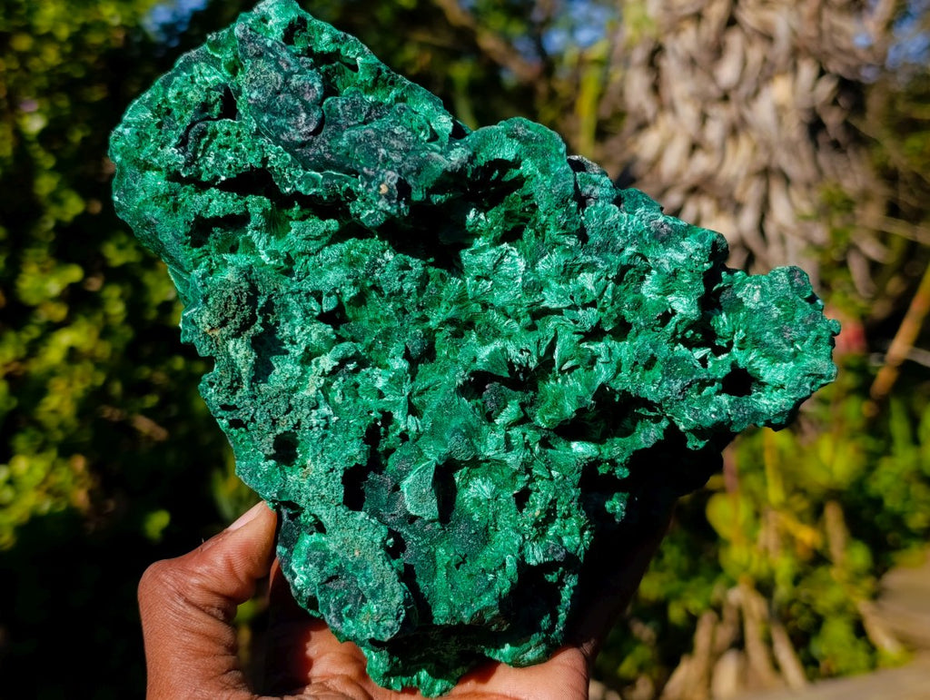 Natural Silky Malachite Specimens x 2 From Kasompe, Congo - Toprock Gemstones and Minerals 