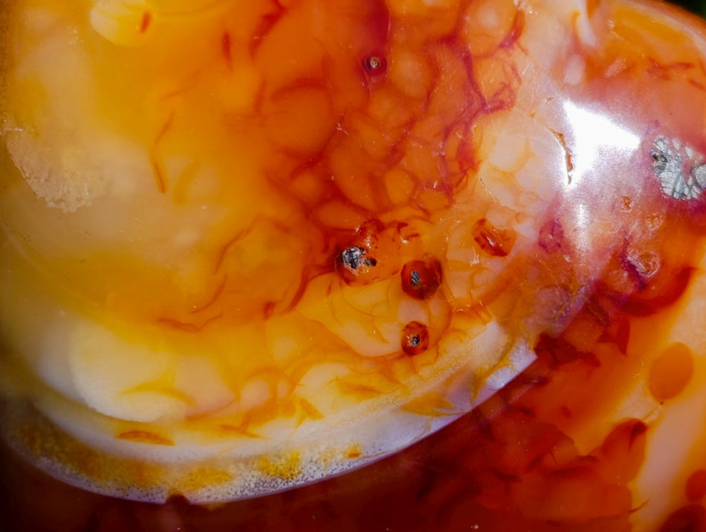 Polished Carnelian Agate Gemstone Hearts x 3 From Madagascar - Toprock Gemstones and Minerals 