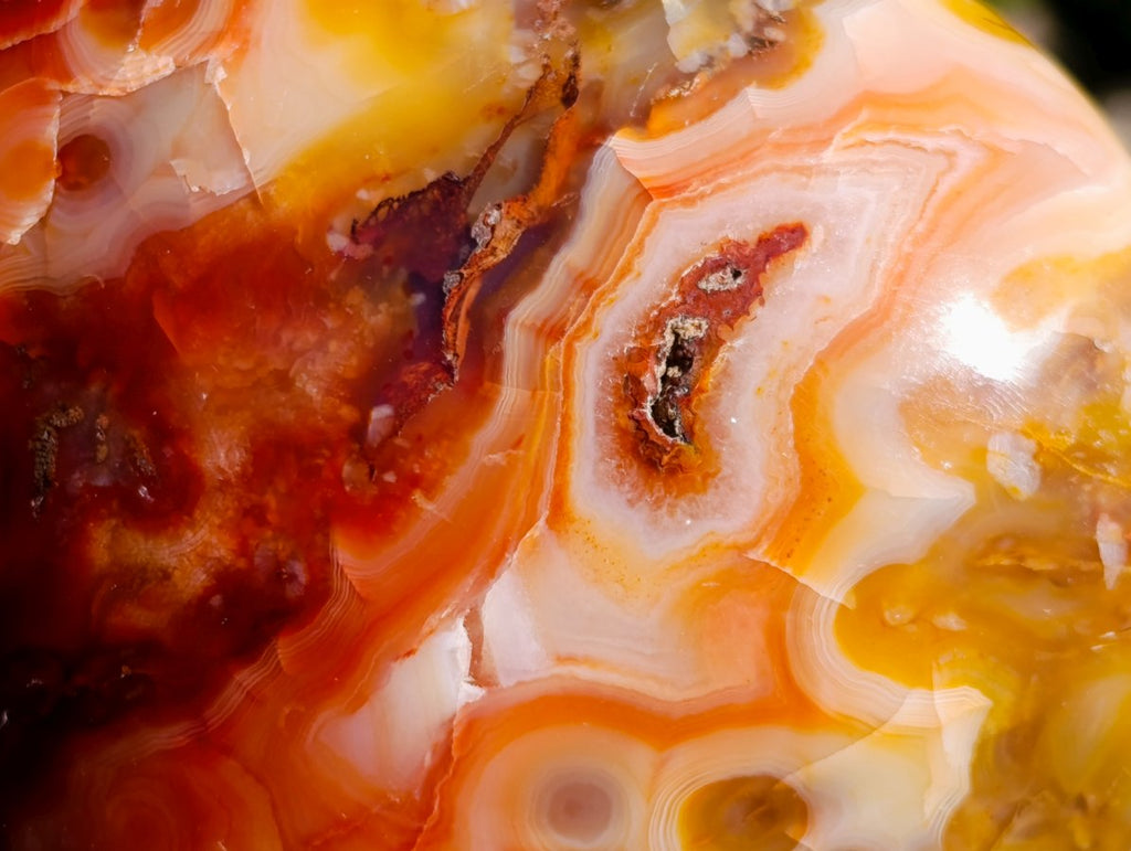 Polished Carnelian Agate Gemstone Hearts x 3 From Madagascar - Toprock Gemstones and Minerals 