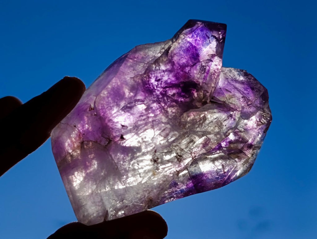 Polished Window Amethyst Display Crystals x 6 From Akansobe, Madagascar - Toprock Gemstones and Minerals 