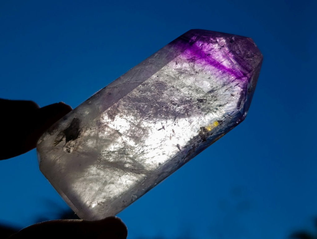 Polished Window Amethyst Display Crystals x 6 From Akansobe, Madagascar - Toprock Gemstones and Minerals 