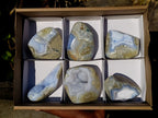 Polished Blue Lace Agate Standing Display Pieces x 6 From Nsanje, Malawi - Toprock Gemstones and Minerals 