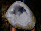 Polished Blue Lace Agate Standing Display Pieces x 6 From Nsanje, Malawi - Toprock Gemstones and Minerals 