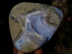 Polished Blue Lace Agate Standing Display Pieces x 6 From Nsanje, Malawi - Toprock Gemstones and Minerals 