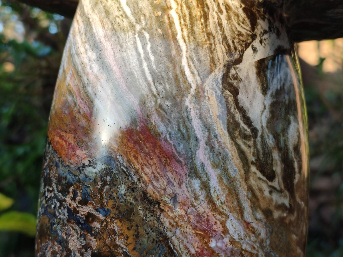 Polished XL Ocean Jasper Mushroom with Hematite x 1 From Northwest Coast, Madagascar - Toprock Gemstones and Minerals 