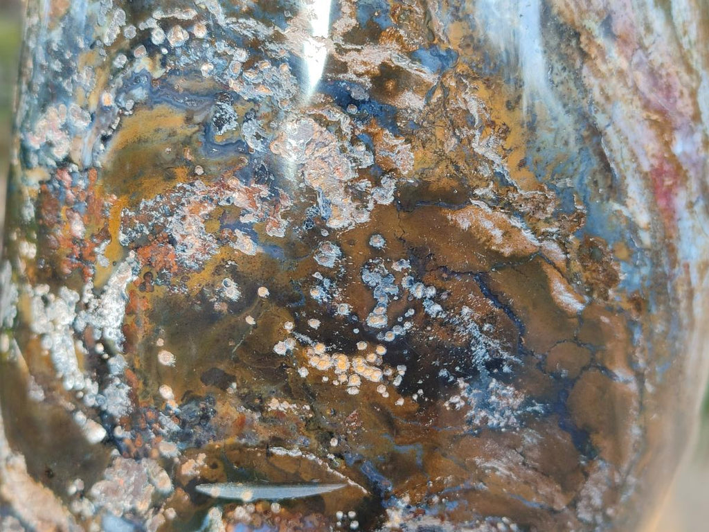 Polished XL Ocean Jasper Mushroom with Hematite x 1 From Northwest Coast, Madagascar - Toprock Gemstones and Minerals 