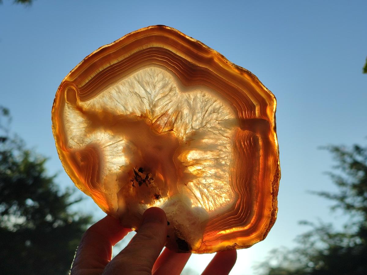 Polished XL Banded Agate Slices with Natural Edging x 4 From Madagascar - Toprock Gemstones and Minerals 