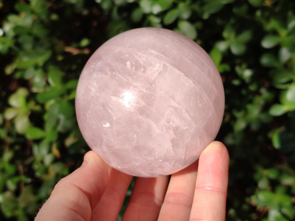 Polished Gemmy Star Rose Quartz Spheres x 2 From Madagascar - Toprock Gemstones and Minerals 
