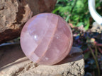 Polished Gemmy Star Rose Quartz Spheres x 2 From Madagascar - Toprock Gemstones and Minerals 