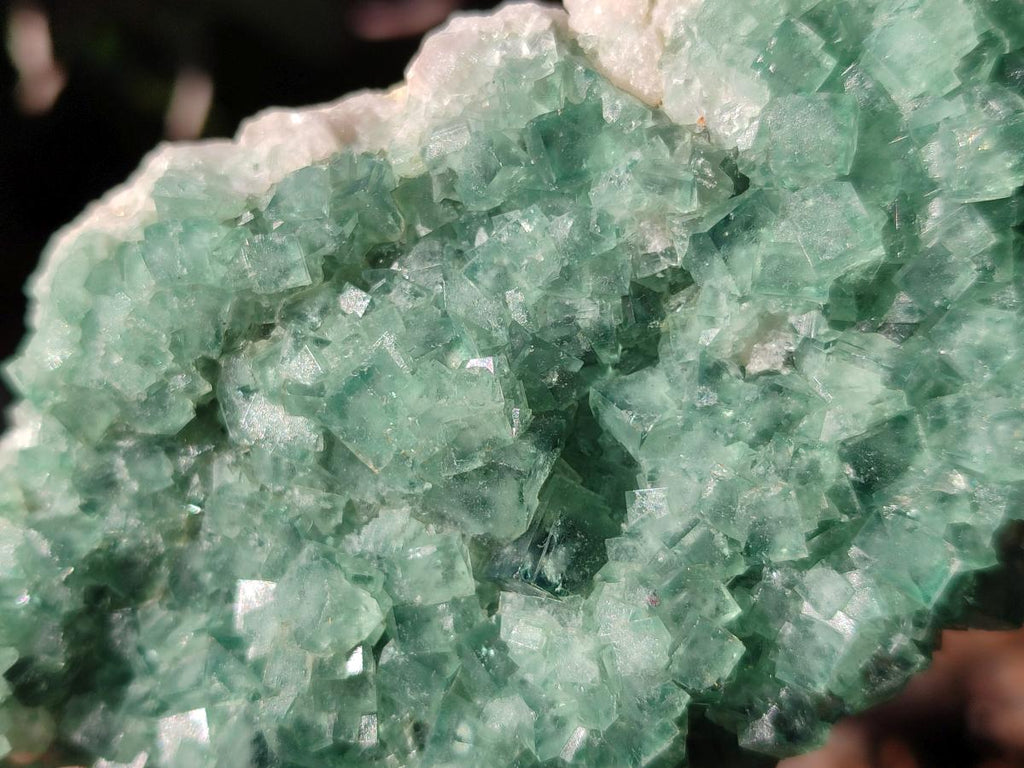 Natural Green Cubic Fluorite Specimens x 6 From Mandrosonoro, Madagascar - Toprock Gemstones and Minerals 