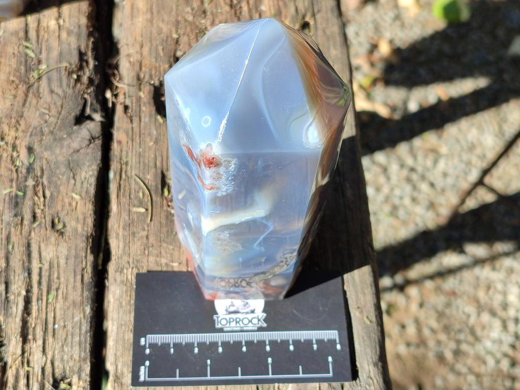 Polished Banded Agate Display Crystals x 2 From Madagascar - Toprock Gemstones and Minerals 