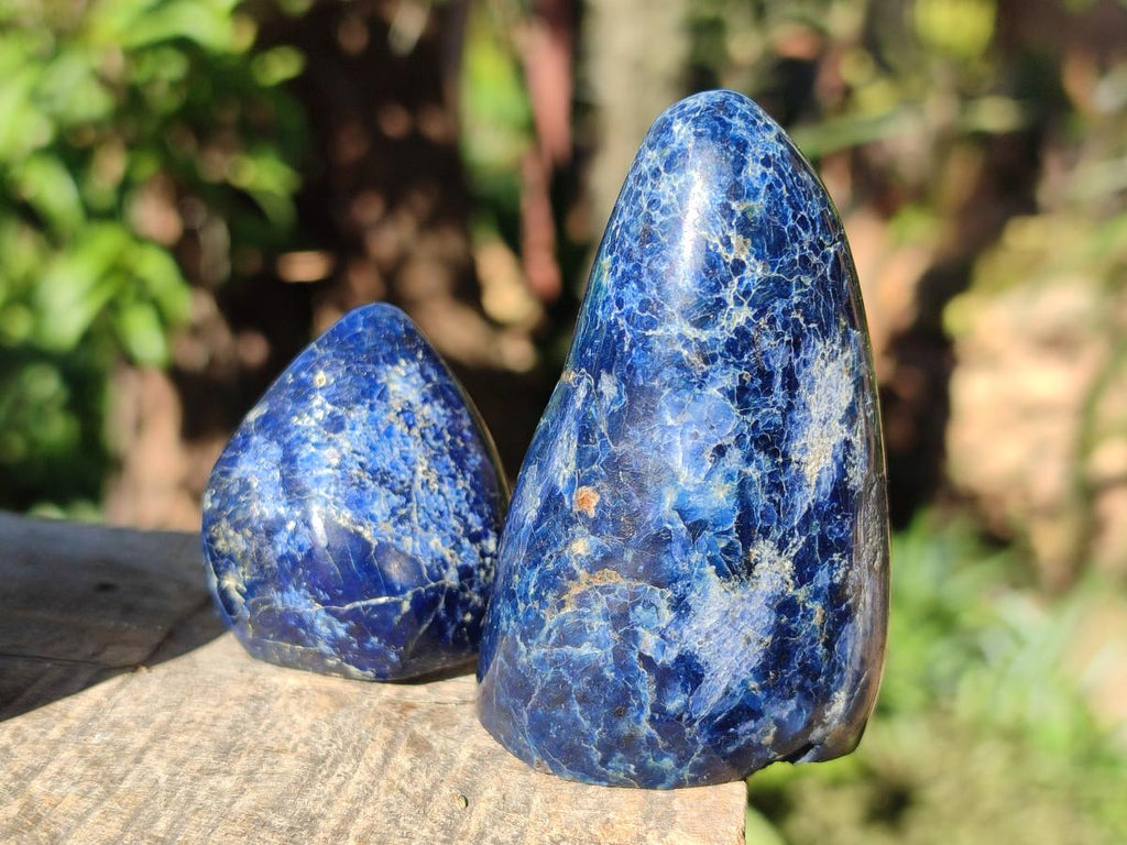 Polished Rare Dumortierite Standing Display Pieces x 12 From Madagascar - Toprock Gemstones and Minerals 