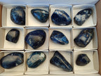 Polished Rare Dumortierite Standing Display Pieces x 12 From Madagascar - Toprock Gemstones and Minerals 
