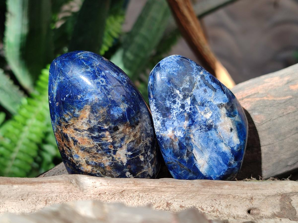 Polished Rare Dumortierite Standing Display Pieces x 12 From Madagascar - Toprock Gemstones and Minerals 