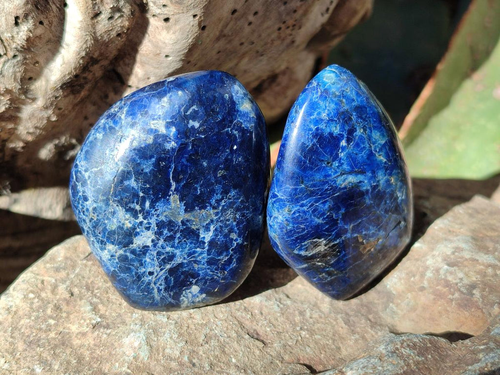 Polished Rare Dumortierite Standing Display Pieces x 12 From Madagascar - Toprock Gemstones and Minerals 