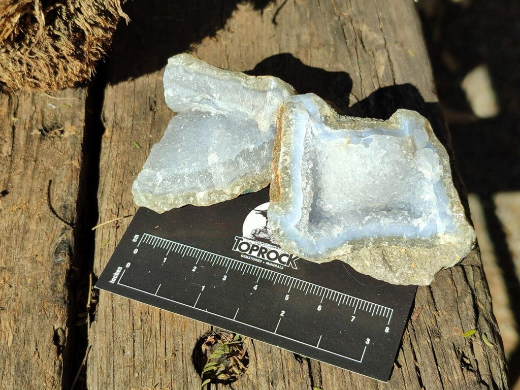 Natural Blue Lace Agate Specimens x 24 From Nsanje, Malawi - Toprock Gemstones and Minerals 