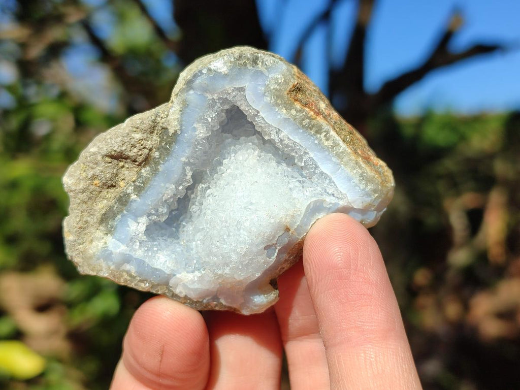 Natural Blue Lace Agate Specimens x 24 From Nsanje, Malawi - Toprock Gemstones and Minerals 