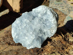 Natural Blue Celestite Geode Specimens x 2 From Sakoany, Madagascar - Toprock Gemstones and Minerals 
